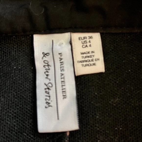 & other stories houndstooth high rise front button midi skirt - Picture 5 of 12